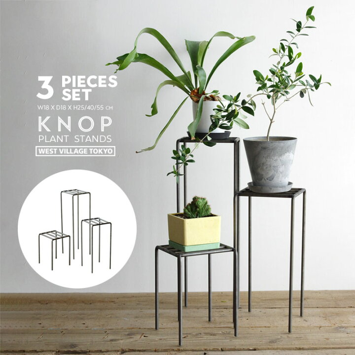 楽天市場】KNOP plant stands 3 pieces set ノップ プラントスタンド 