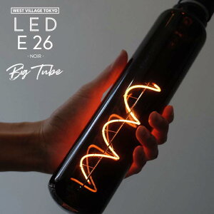 �G�W�\���o���u LED E26 �m���[�� �r�b�O�`���[�u Edison Bulb LED E26 Noir [BIG TUBE] WEST VILLAGE TOKYO �E�G�X�g�r���b�W�g�[�L���[ �d�� �G�W�\�� LED�d�� �C���e���A�Ɩ� �X���[�N�K���X �Ɩ� �J�t�F�� 