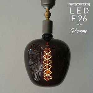 �G�W�\���o���u LED E26 �m���[�� �|�� Edison Bulb LED E26 Noir [POMME] WEST VILLAGE TOKYO �E�G�X�g�r���b�W�g�[�L���[ �d�� �G�W�\�� LED�d�� �C���e���A�Ɩ� �X���[�N�K���X �Ɩ� �J�t�F�� �C���e���A �X