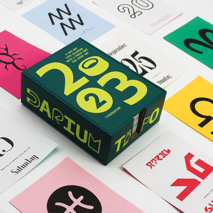 楽天市場 Typodarium 23 タイポダリウム 日めくりカレンダー フォント Font ドイツ 卓上 壁掛け Play Design Play