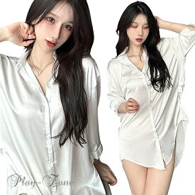 カッターシャツ コスプレ セクシー コスチューム OL 制服 コスチューム 女教師 コスプレ 衣装 ガールズバー ユニフォーム ダンス 舞台 衣装 セクシー シャツ サテン ブラウス 光沢 シャツ ホワイト A105W