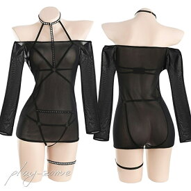 セクシー ランジェリー 穴あき コスプレ セクシー 下着 セット ランジェリー コスプレ 過激 ランジェリー 穴 レオタード ボンテージ コスプレ 囚人 コスチューム ボンテージ ハーネス セクシー コスチューム ボンデージ ガーターリング 黒 A071