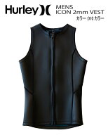 HURLEY ハーレーICON 2MM VESTジップベスト フロントジップラバースキン ウェットスーツ
