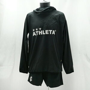 【アスレタ ハーフパンツ】 ATHLETA ストレッチウインドシェル ストレッチウインドショーツ 上下セット BLK/ブラック 04132 04133