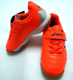 【Jr】【アシックス　フットサルシューズ】JUNIOLE5 IN　蛍光オレンジ　1104A010-705　インドア　フットサル　サッカー ジュニオーレ5