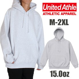 スウェット 無地 パーカー United Athle ユナイテッドアスレ メンズ レディース 15.0oz 5798-01 プルオーバー 裏起毛 綿 コットン 秋 冬 大きいサイズ グレー アッシュ M L XL 大XXL きめ ビッグシルエット ビッグパーカー 父の日プレゼント