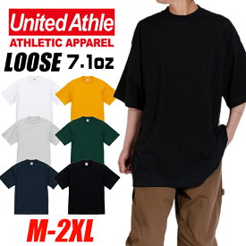 ルーズフィットTシャツ 7.1オンス UNITED ATHLE　ユナイテッドアスレ 半袖Tシャツ Tシャツ レディース メンズ 無地 半袖Tシャツ 男女兼用 KPOP おしゃれ アメカジ 大きめ ゆったり 厚手 白 黒