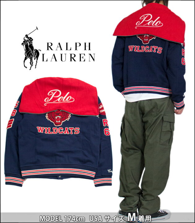 楽天市場】フード付き ベースボールジャケット ラルフローレン RALPH 