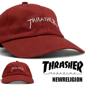 スラッシャー キャップ THRASHER ローキャップ メンズ レディース 帽子 無地 カジュアル スポーツ コットン ダンス 衣装 かっこいい おしゃれ アメカジ ストリート スケートボード ワイン Gonz ゴンズ バレンタインプレゼント