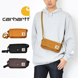 【ネコポス】カーハート ショルダーバッグ CARHARTT サコッシュ ミニバック メンズ レディース ポーチ 斜め掛け ボディバック サブバック 小物入れ 小さめ 持ち歩き 旅行 トラベル ロゴ 無地 携帯 スマホ ミニショルダー ブラウン ブラック 黒 ワイン プレゼント