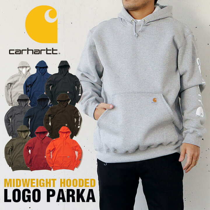 楽天市場】Carhartt カーハート MIDWEIGHT HOODED LOGO SWEATASHIRT 