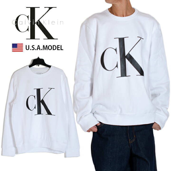 楽天市場】カルバンクライン ロゴ トレーナー Calvin Kleinスウェット 