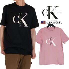 カルバンクライン ロゴ Tシャツ Calvin Klein Tシャツ ck Tシャツ メンズ レディース アメカジ ストリート S M L オーバーサイズ ビッグシルエット ピンク 父の日プレゼント