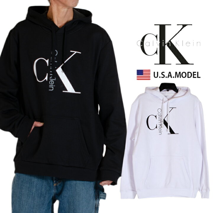 楽天市場】カルバンクライン ロゴ パーカー Calvin Kleinスウェット 