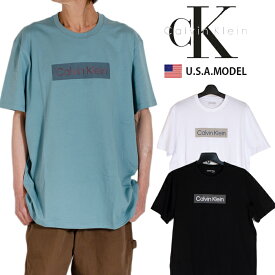 カルバンクライン ロゴ Tシャツ Calvin Klein Tシャツ ck Tシャツ 白 黒 メンズ レディース アメカジ ストリート S M L オーバーサイズ ビッグシルエット 父の日プレゼント