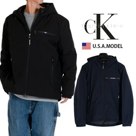カルバンクライン ダウンジャケット Calvin Klein 中綿ジャケット ヒップホップ ストリート アメカジ 正規 メンズ レディース 黒 ブラック ネイビー アウター フード ブランド cm224577 父の日プレゼント