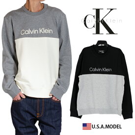 カルバンクライン ロゴ トレーナー Calvin Kleinスウェット レディース メンズ アメカジ ストリート 黒 ホワイト 白 大きいサイズ プルオーバー 裏起毛 バレンタインプレゼント