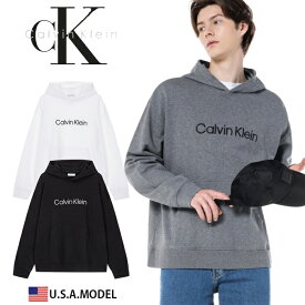 カルバンクライン ロゴ パーカー Calvin Kleinスウェット レディース メンズ アメカジ ストリート ブラック 黒 グレー ホワイト 白 大きいサイズ プルオーバーコットン ゆったり ビッグシルエット バレンタインプレゼント