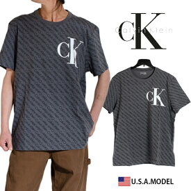カルバンクライン ロゴ Tシャツ Calvin Klein Tシャツ ck Tシャツ グレー メンズ レディース アメカジ ストリート S M L オーバーサイズ ビッグシルエット 父の日プレゼント