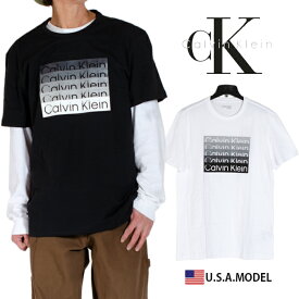 カルバンクライン ロゴ Tシャツ Calvin Klein Tシャツ ck Tシャツ 白 黒 メンズ レディース アメカジ ストリート S M L オーバーサイズ ビッグシルエット 父の日プレゼント