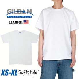 Tシャツ メンズ レディース 無地 ギルダン GILDAN 半袖Tシャツ 大きいサイズ 4.5oz ソフトスタイル カラーTシャツ ホワイト 白 イベント ダンス 衣装 63000『45%オフ』 バレンタインプレゼント