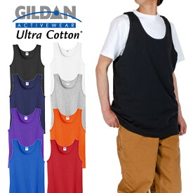 タンクトップ ギルダン USAモデル GILDAN レディース メンズ 無地 Cotton 6.00oz 綿100% 大きいサイズ ヒップホップ ダンス ストリート 黒 ブラック グレー ネイビー ホワイト 白 父の日プレゼント