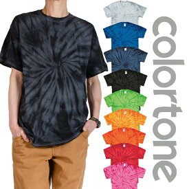 【ビッグサイズ】COLORTONE カラートーン タイダイ 半袖Tシャツ レディース メンズ Tシャツ USAモデル 大きいサイズ 大きめ ゆったり ビッグシルエット ブランド おしゃれ カジュアル ストリート ダンス 衣装 部屋着 黒 紺 グレー 赤 ブラウン ピンク S M L XL ダンス