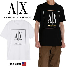 アルマーニ エクスチェンジ ロゴ Tシャツ ARMANI EXCHANGE Tシャツ Tシャツ ブラック 黒 メンズ レディース アメカジ ストリート S M L オーバーサイズ ビッグシルエット 父の日プレゼント