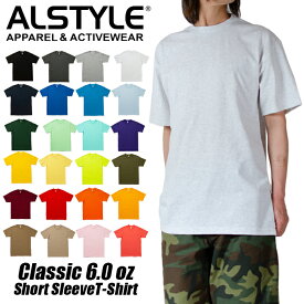 無地 Tシャツ メンズ 半袖tシャツ ALSTYLE アルスタイル 無地 Tシャツ 6.0オンス 大きいサイズ 綿100% ユニフォーム チームTシャツ ペア ユニセックス 男女兼用 スポーツ カジュアル バレンタインプレゼント