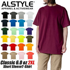 無地 Tシャツ メンズ 半袖tシャツ ALSTYLE アルスタイル 無地 Tシャツ 6.0オンス 大きいサイズ 綿100% ユニフォーム チームTシャツ ペア ユニセックス 男女兼用 スポーツ カジュアル バレンタインプレゼント