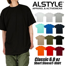 無地 Tシャツ メンズ 半袖tシャツ ALSTYLE アルスタイル 無地 Tシャツ 6.0オンス 大きいサイズ 綿100% ユニフォーム チームTシャツ ペア ユニセックス 男女兼用 スポーツ カジュアル バレンタインプレゼント