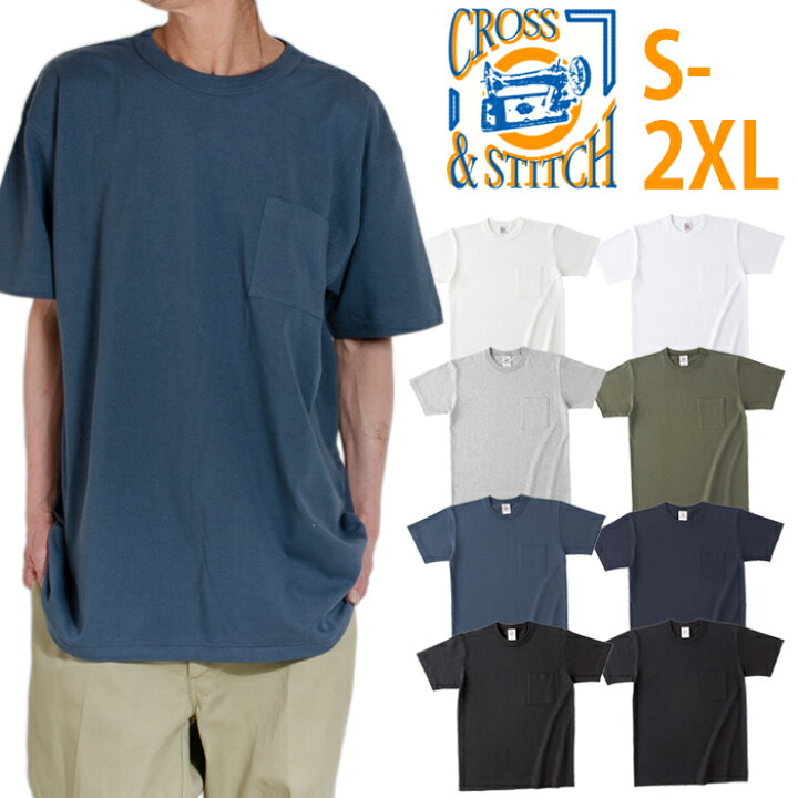 楽天市場】クロススティッチ ポケット付 tシャツ レディース メンズ 