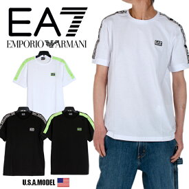 エンポリオアルマーニ エアセッテ Tシャツ EMPORIO ARMANI EA7半袖 Tシャツ メンズ レディース 大きいサイズホワイト 白 ブラック 黒 正規 Tシャツ アメカジ コットン100％ プレゼント