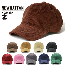 ニューハッタン コーデュロイ キャップ NEWHATTAN キャップ CAPS ローキャップ チノキャップ コットンキャップ 無地 ブラック ネイビー ピンク ホワイト 父の日プレゼント