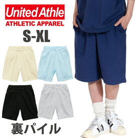 ハーフパンツ スウェット ショーツ UNITED ATHLE ハーフパンツ ユナイテッドアスレ スウェット イージーショーツ 黒 ブラック グレー ベージュ グリーン メンズ アメカジ スポーツ 部屋着 ルームウェア アウトドア ストリート フレンチテリー レギュラーフィット 5199-01