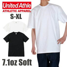 “超長綿” 7.1オンス スムース ロイヤル Tシャツ 白 黒 United Athle ユナイテッドアスレ 5770-01 切れるネーム