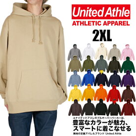 【ビッグサイズ】スウェット 無地 パーカー United Athle ユナイテッドアスレ メンズ レディース 10.0oz 5214-01 プルオーバー 裏パイル 裏毛 綿 コットン 秋 冬 大きいサイズ グレー ブラック ホワイト ネイビー レッド ブルー グリーン ピンク 2XL 3XL ギフト くすみカラー