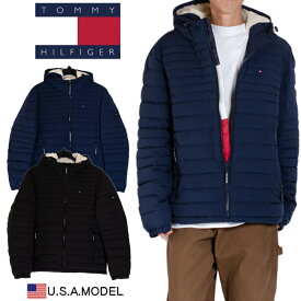 トミーヒルフィガー ダウンジャケット TOMMY HILFIGER 中綿ジャケット ヒップホップ ストリート アメカジ 正規 レディース メンズ 黒 ネイビー フード裏ボア ブランド アウターバレンタインプレゼント