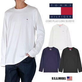 トミーフィルフィガー Tシャツ ロンT TOMMY HIILFIGER 長袖Tシャツ メンズ レディース 無地 ロングスリーブTシャツ T USAモデル 大きいサイズ ヒップホップ ダンス ストリート 黒 ブラック ネイビー ホワイト 白 オーバーサイズ ビッグシルエット プレゼント