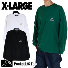 エクストララージ ポケット Tシャツ XLARGE ロゴ X-LARGE カットソー ブラック 黒 ホワイト 白 グリーン エックスラージ ヒップホップ ストリート アメカジ 正規 レディース メンズ 父の日プレゼント