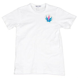 【SALE】コムコム コムデギャルソンCOMME des GARCONS パッチデザインTシャツ 白青ピンクSS【中古】 【レディース】