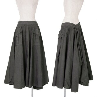 怀斯红标签ys red label马布军事口袋喇叭形裙子黄褐色2