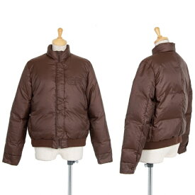 【中古】 マドモアゼルノンノンMademoiselle NON NON ポリダウンジャケット 赤茶38M【レディース】