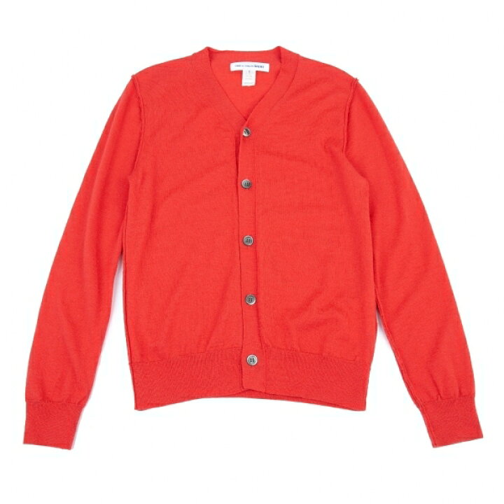 楽天市場 コムデギャルソン シャツcomme Des Garcons Shirt ウールインサイドアウトシームカーディガン 赤s 中古 メンズ Playful