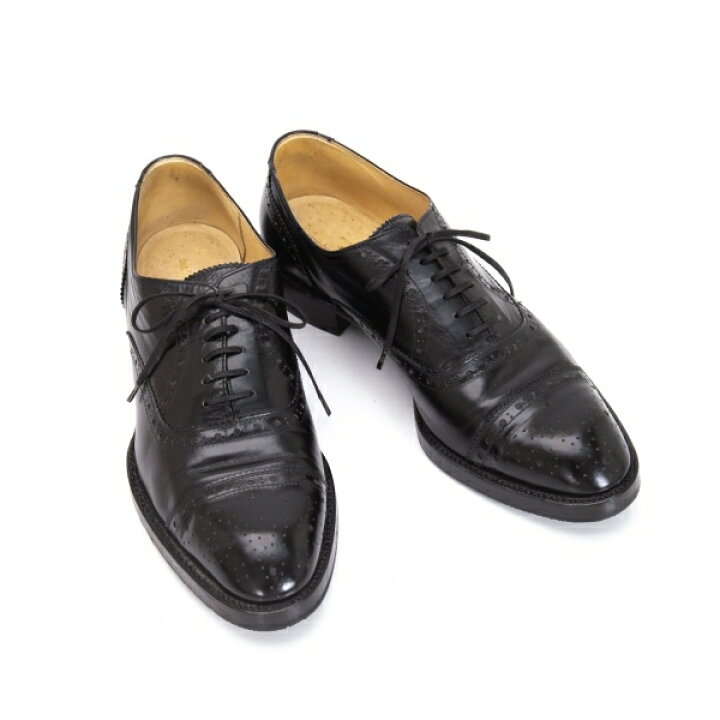 楽天市場 コムデギャルソン オムcomme Des Garcons Homme ストレートチップメダリオンシューズ 黒26 5 中古 メンズ Playful