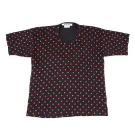 コムコム コムデギャルソンCOMME des GARCONS ドットプリントTシャツ 黒M【中古】 【レディース】