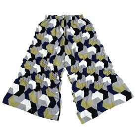 イッセイミヤケISSEY MIYAKE 矢絣プリントエンボスワイドパンツ マルチM位【中古】 【レディース】