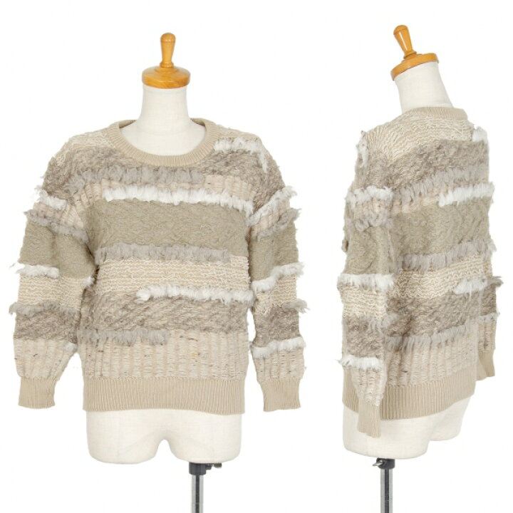 楽天市場】【中古】 イッセイ ミヤケISSEY MIYAKE ボア装飾ニット  