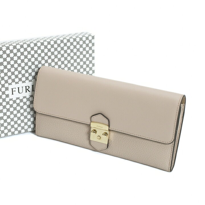 楽天市場】フルラFURLA メトロポリス 二つ折り長財布 ピンクベージュ 