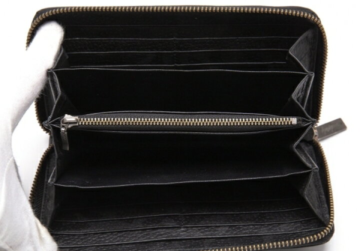 楽天市場 ヨウジヤマモトyohji Yamamoto レーザーカモフラレザーラウンドジップウォレット 長財布 黒 中古 メンズ Playful